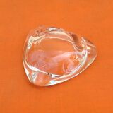 1970s Ashtray "hand" Transparent glass France Reims