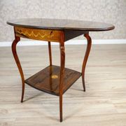 Table à thé en palissandre marqueté, années 1890