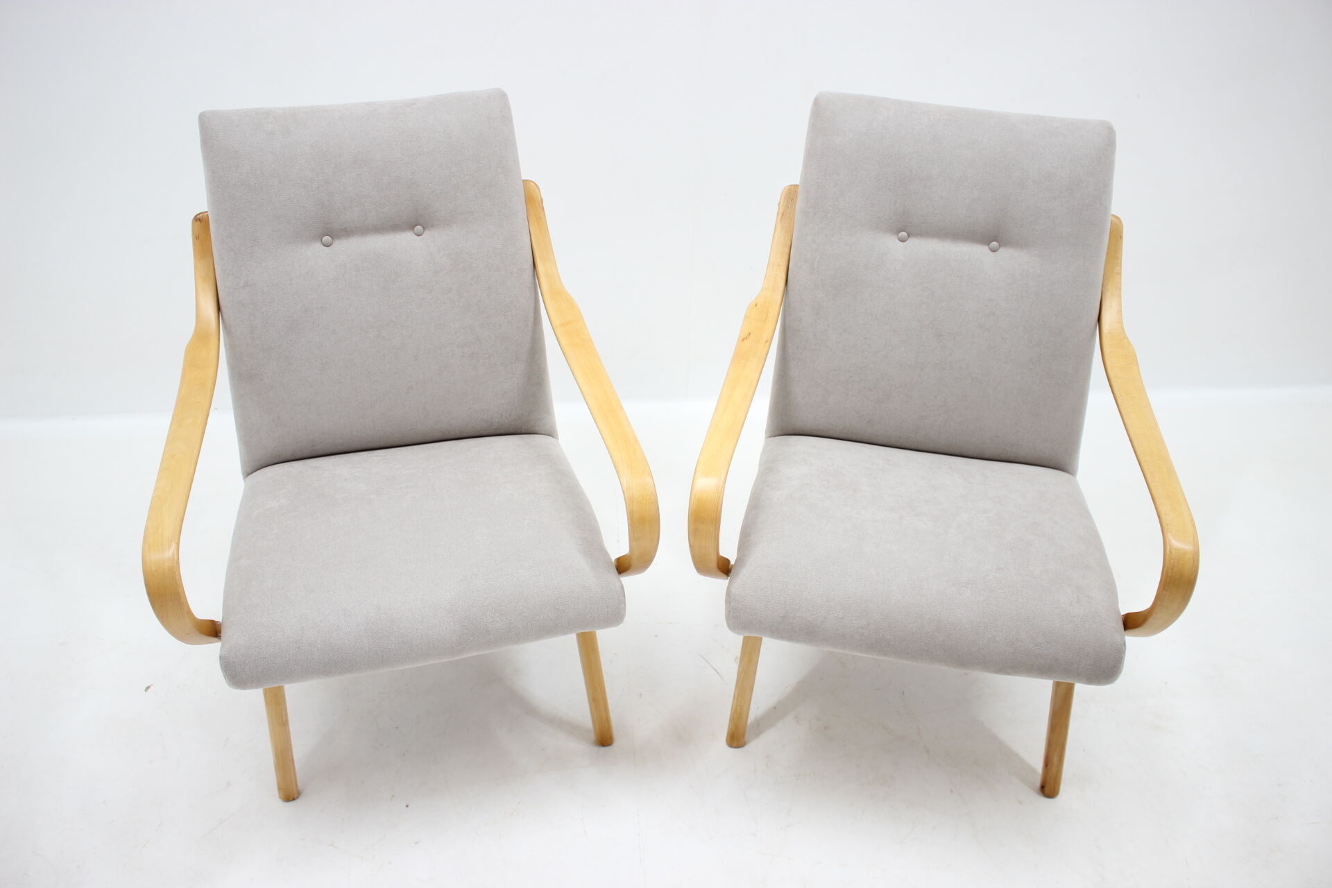 1960s  Pair of Ton Armchairs by Jaroslav Smidek, Czechoslovakia