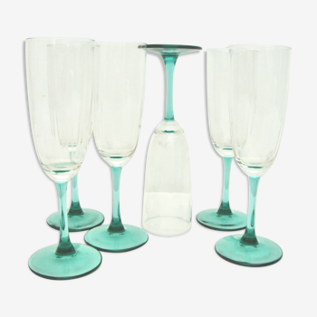 6 glasses champagne flutes