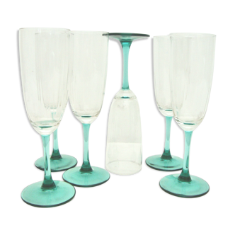 6 glasses champagne flutes