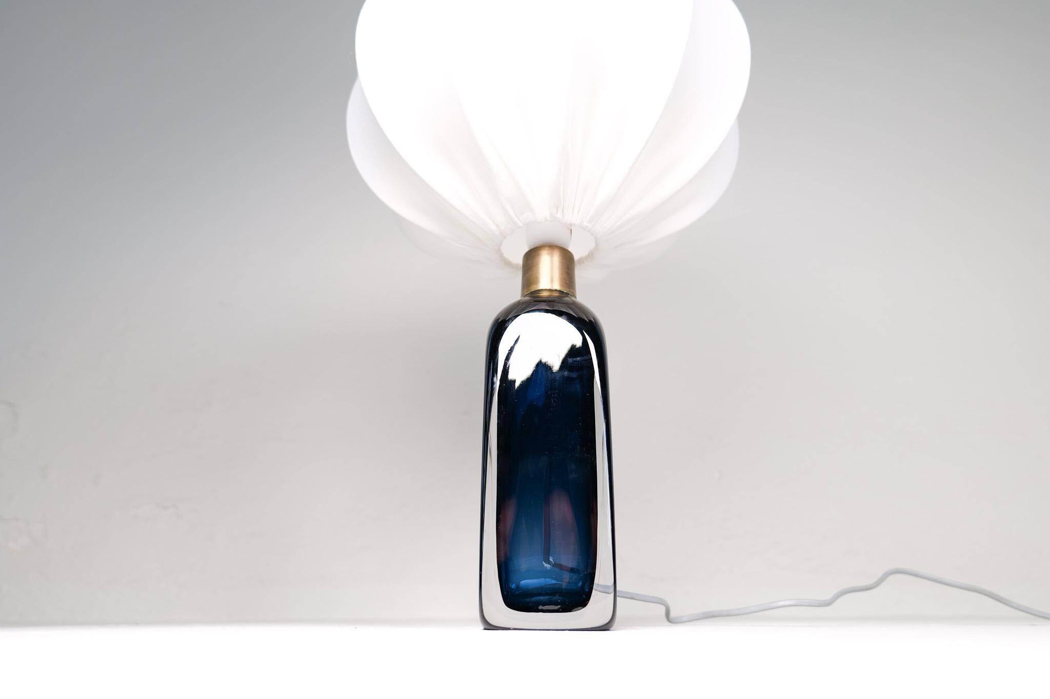 Mid-century modern table lamp by Carl Fagerlund for Orrefors Sweden RD 1406