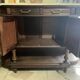 Vintage wooden furniture in marquetry style