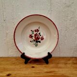 Set of 7 deep plates Digoin Sarreguemines Floral Bouquet
