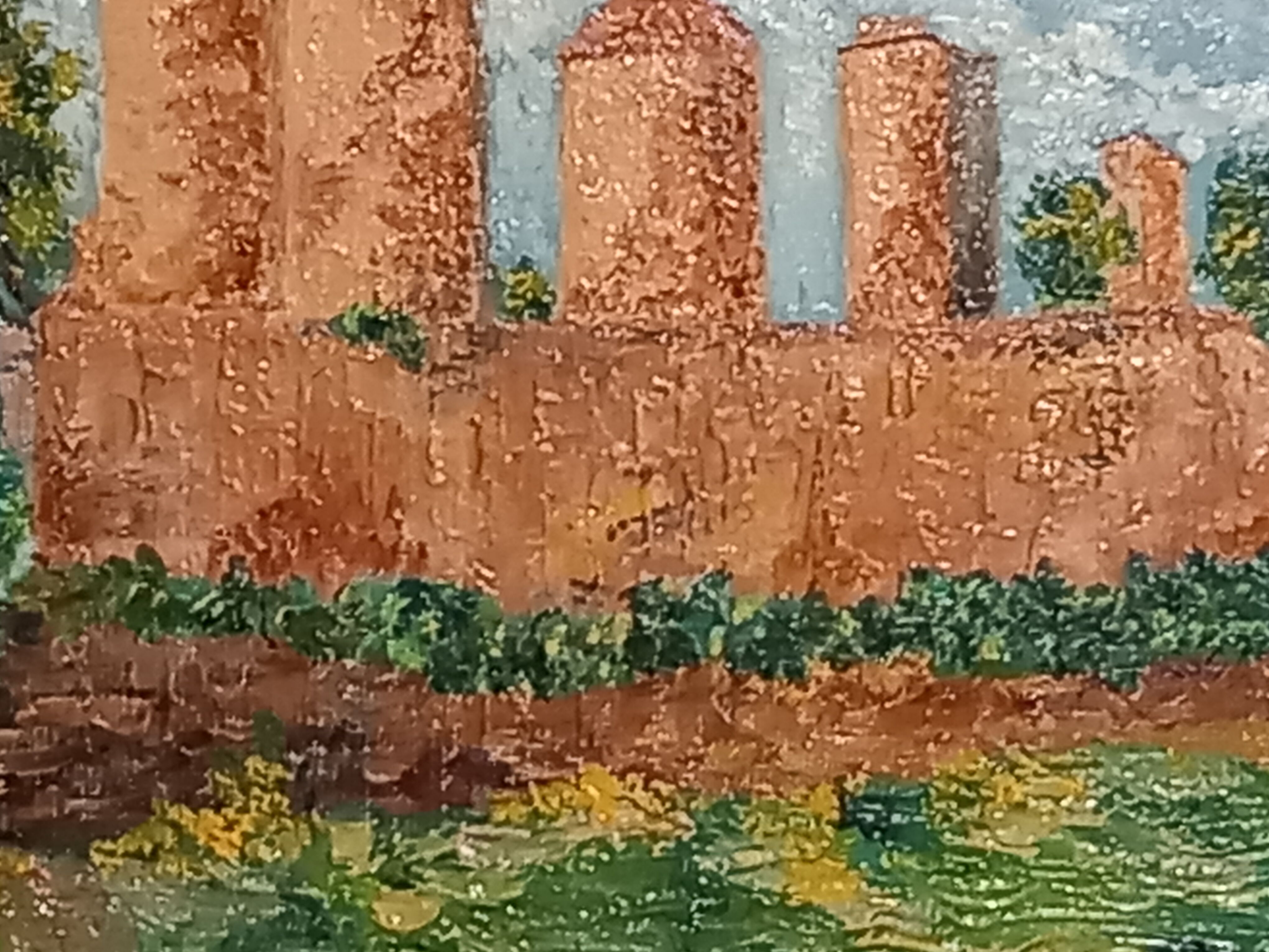 Oil on canvas signed-illustration