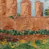 Oil on canvas signed-illustration