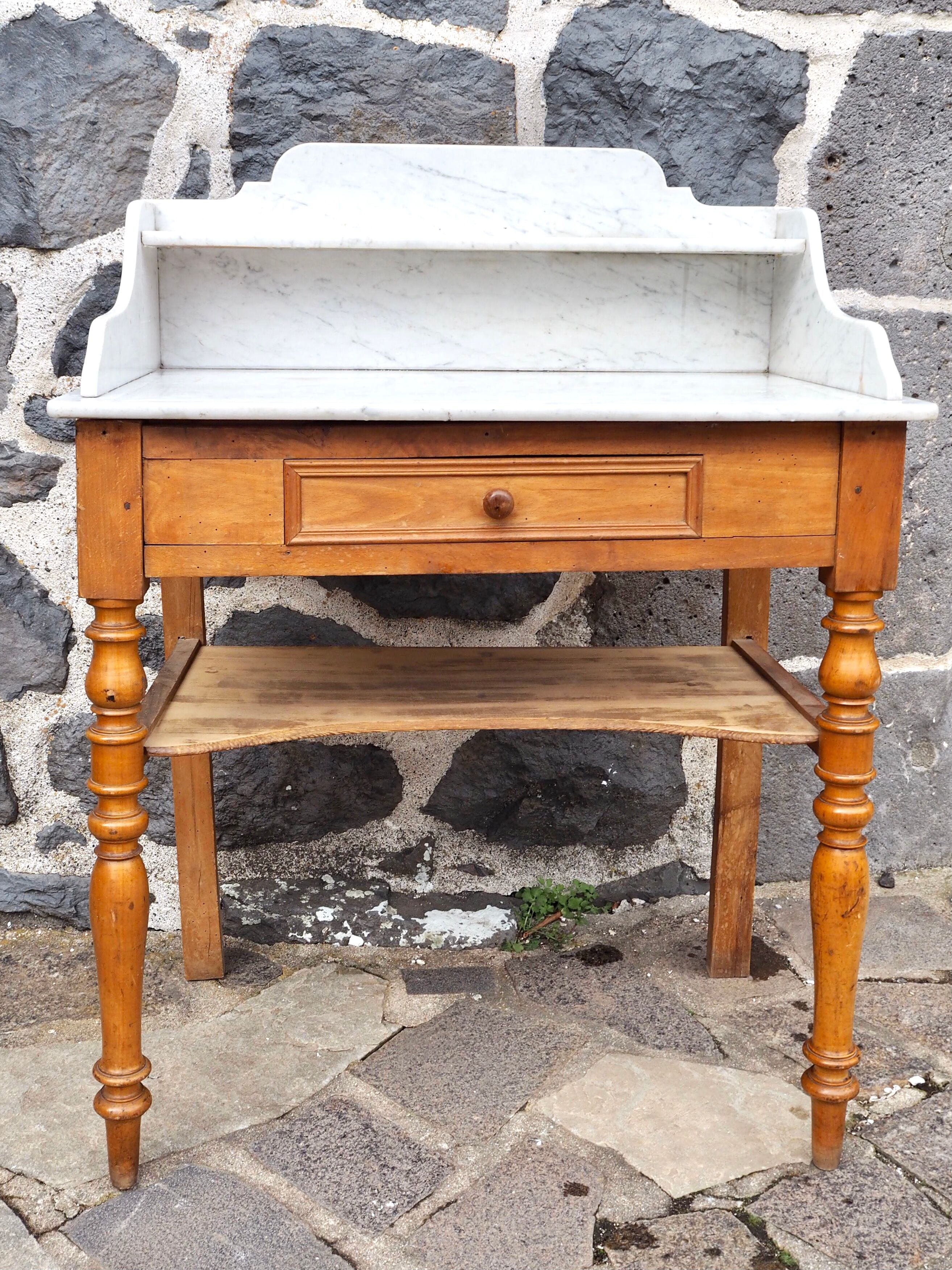 Wooden and marble toilet furniture