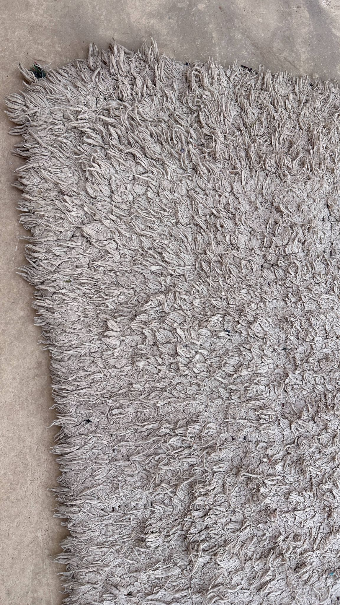 Moroccan Boucherouite rug white - 193 x 177 cm