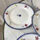 Set of 6 dessert plates Digoin Sarreguemines, years 30-40