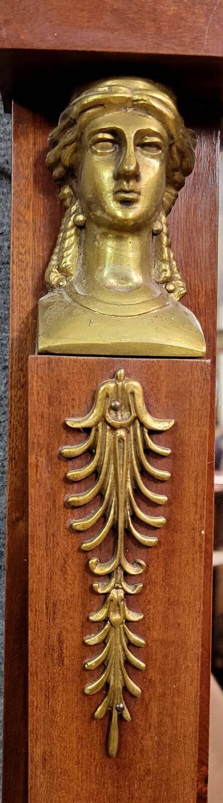 Large Empire mirror, return from Egypt, in mahogany, circa 1880 / h186cm