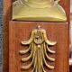 Large Empire mirror, return from Egypt, in mahogany, circa 1880 / h186cm