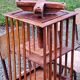 Art Deco style revolving bookcase in walnut and oak