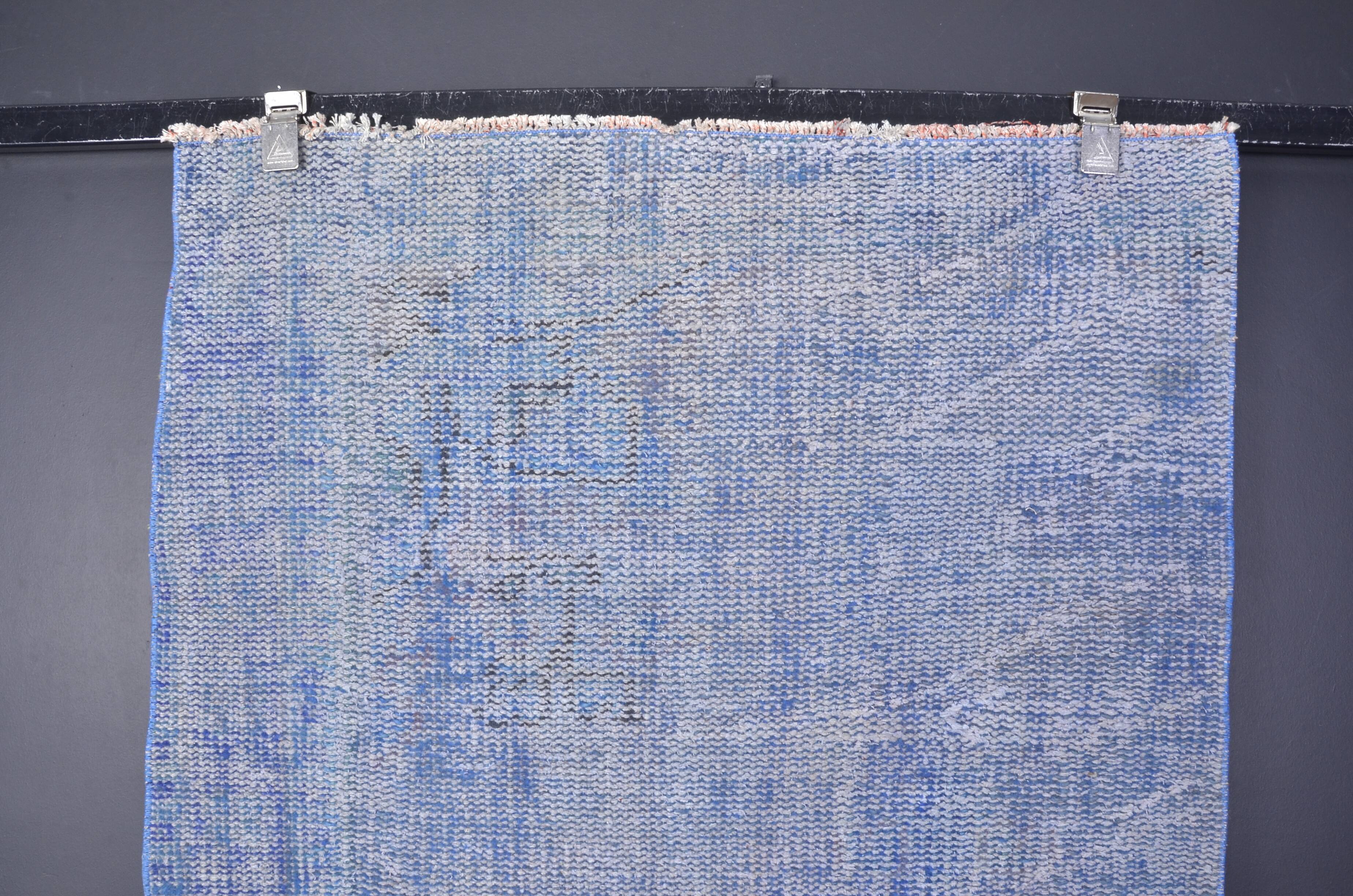 Blue Vintage Turkish Runner Rug sku1302