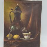 Painting on canvas lemons