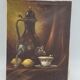 Painting on canvas lemons
