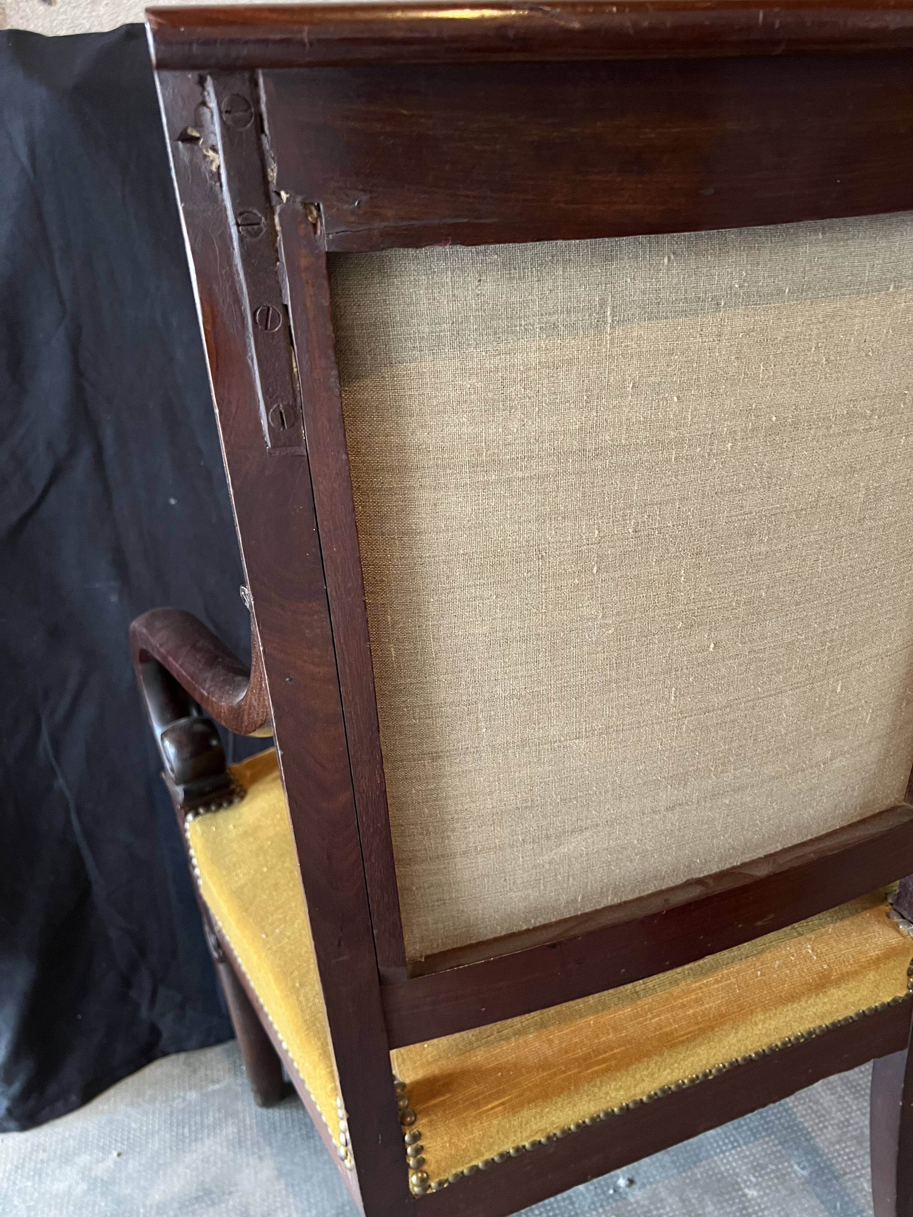 Pair of empire armchairs