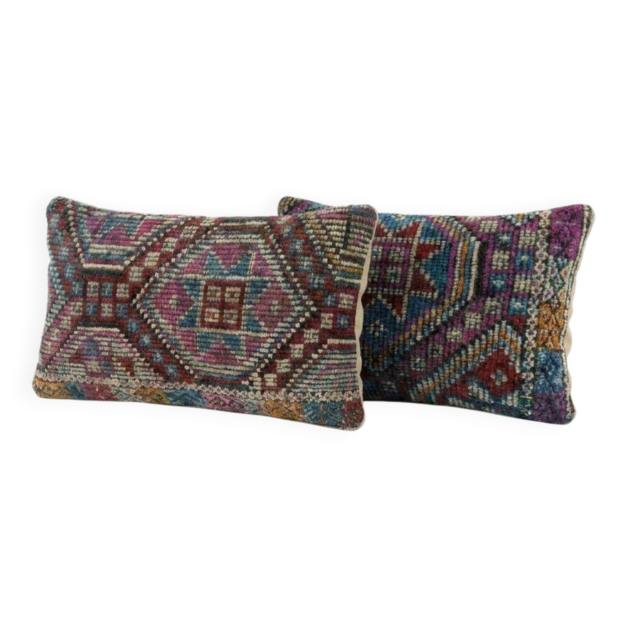Set of 2 vintage kilim cushion covers 36x51 cm