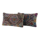 Set of 2 vintage kilim cushion covers 36x51 cm