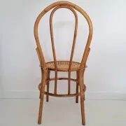 Vintage bamboo and cane chair, Thonet bistro style.