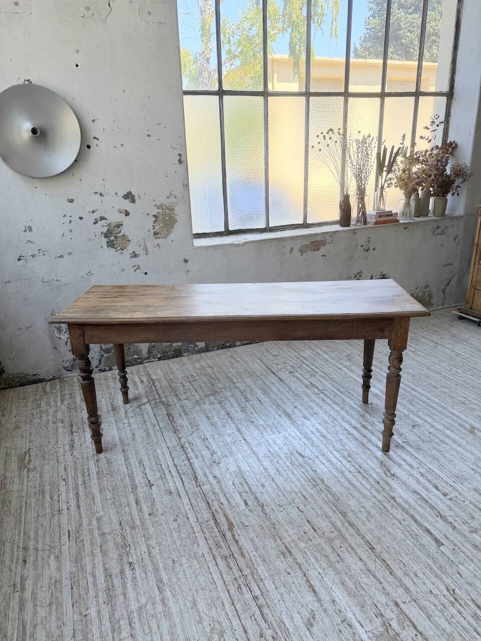 Table de ferme, bistrot en hêtre 1900