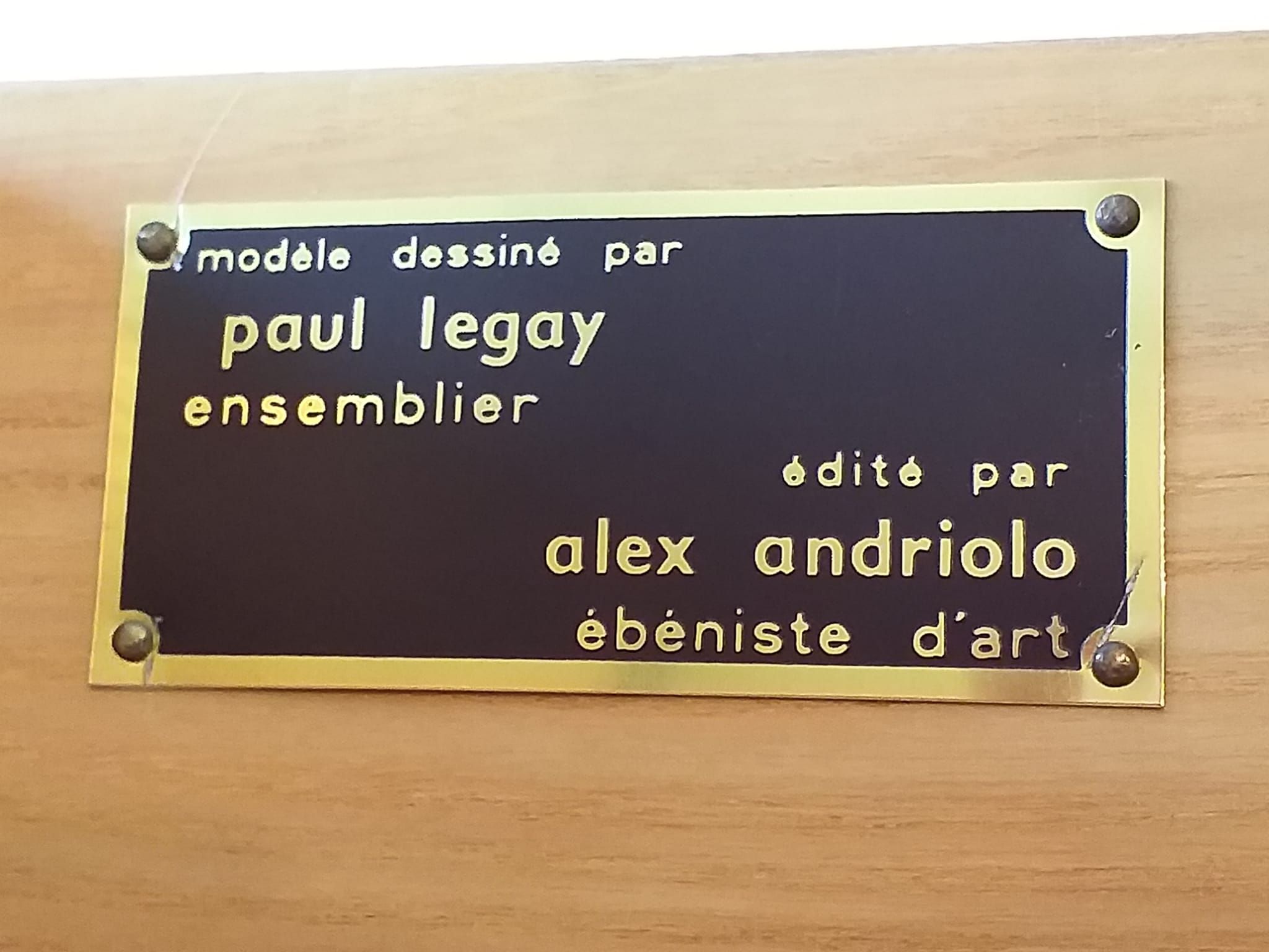 Set 1958 wardrobe dressing dandy and bed signed Paul Legay / Alex Andriolo