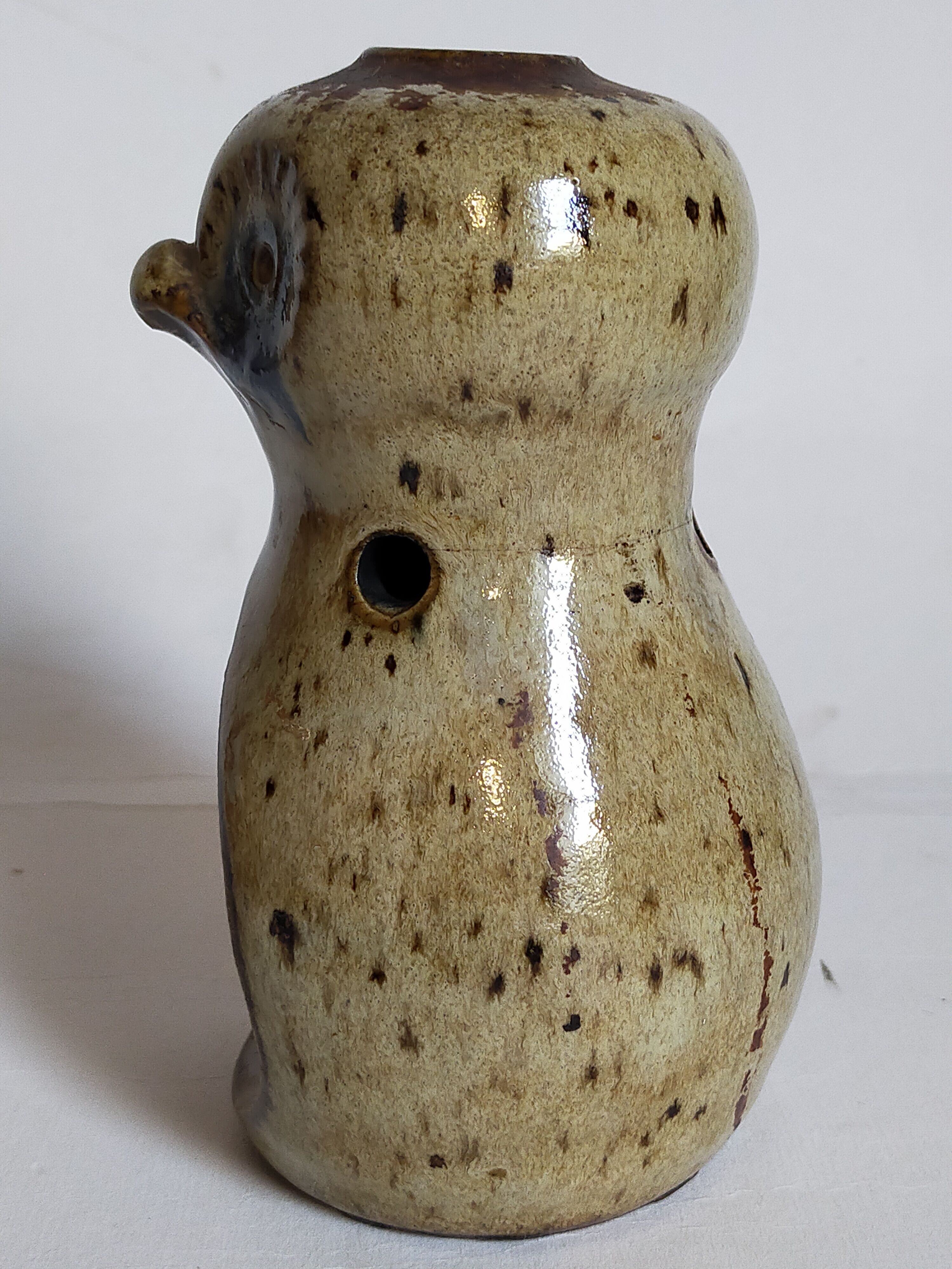 Candlestick "nice" ceramic potter vintage enamelled sandstone