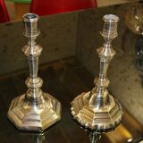 Silver Bronze Candlesticks