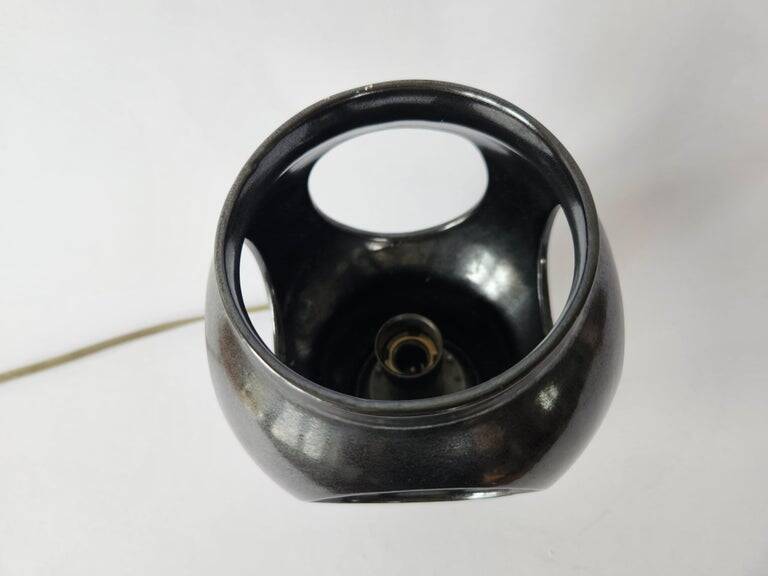 Rare midcentury ceramic table lamp, space age style, 1970s