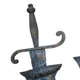 Specchio Araldico anni '70 in Ferro Battuto