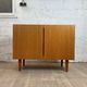 Vintage Scandinavian teak sideboard with full doors, 60s