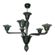 Contemporary Translucent Green-Bottle Murano Style Glass Chandelier