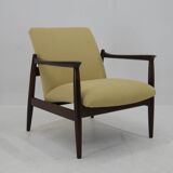 1960s edmund homa model gfm 64 beech armchair, restored