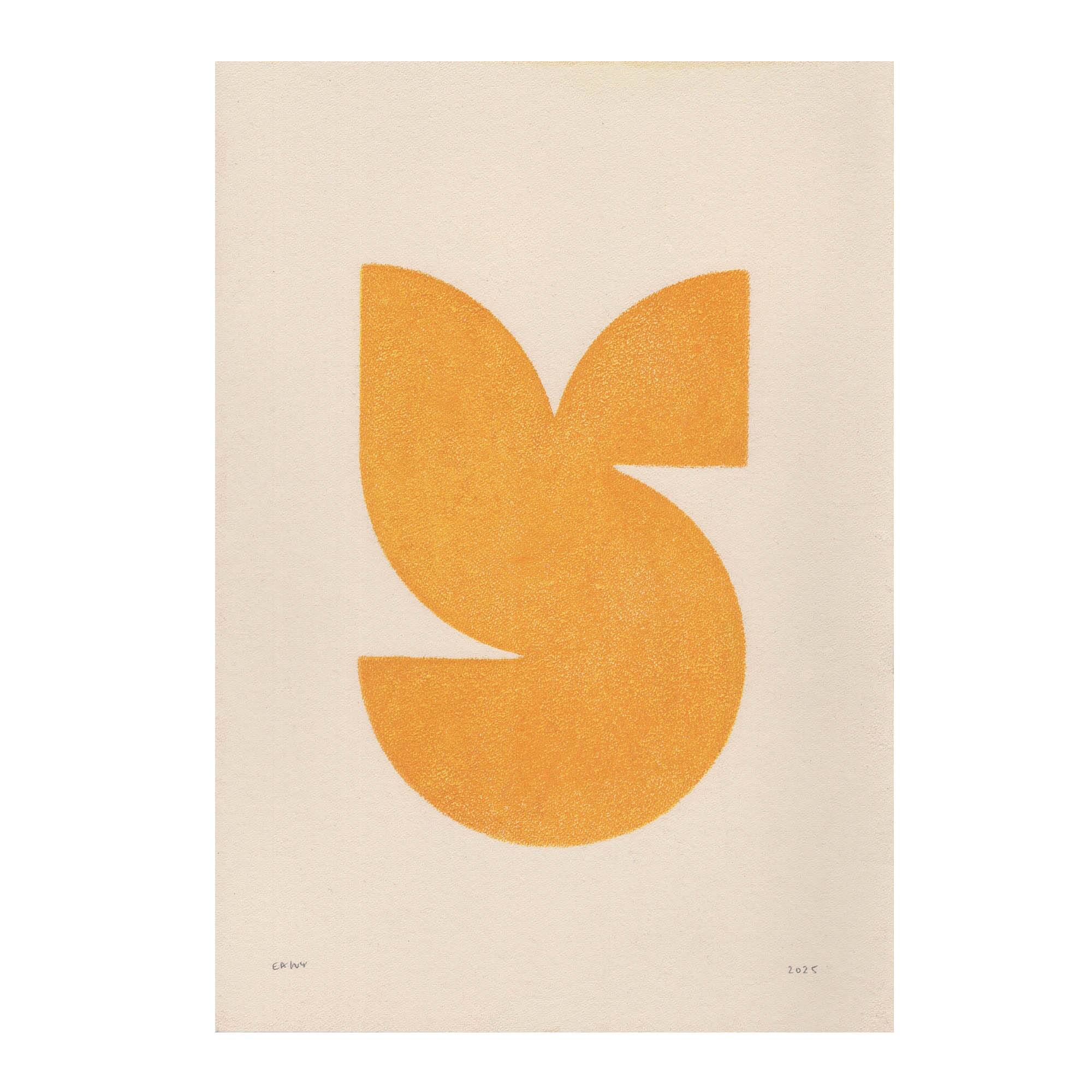 Painting on paper - b228 - abstract painting signed eawy