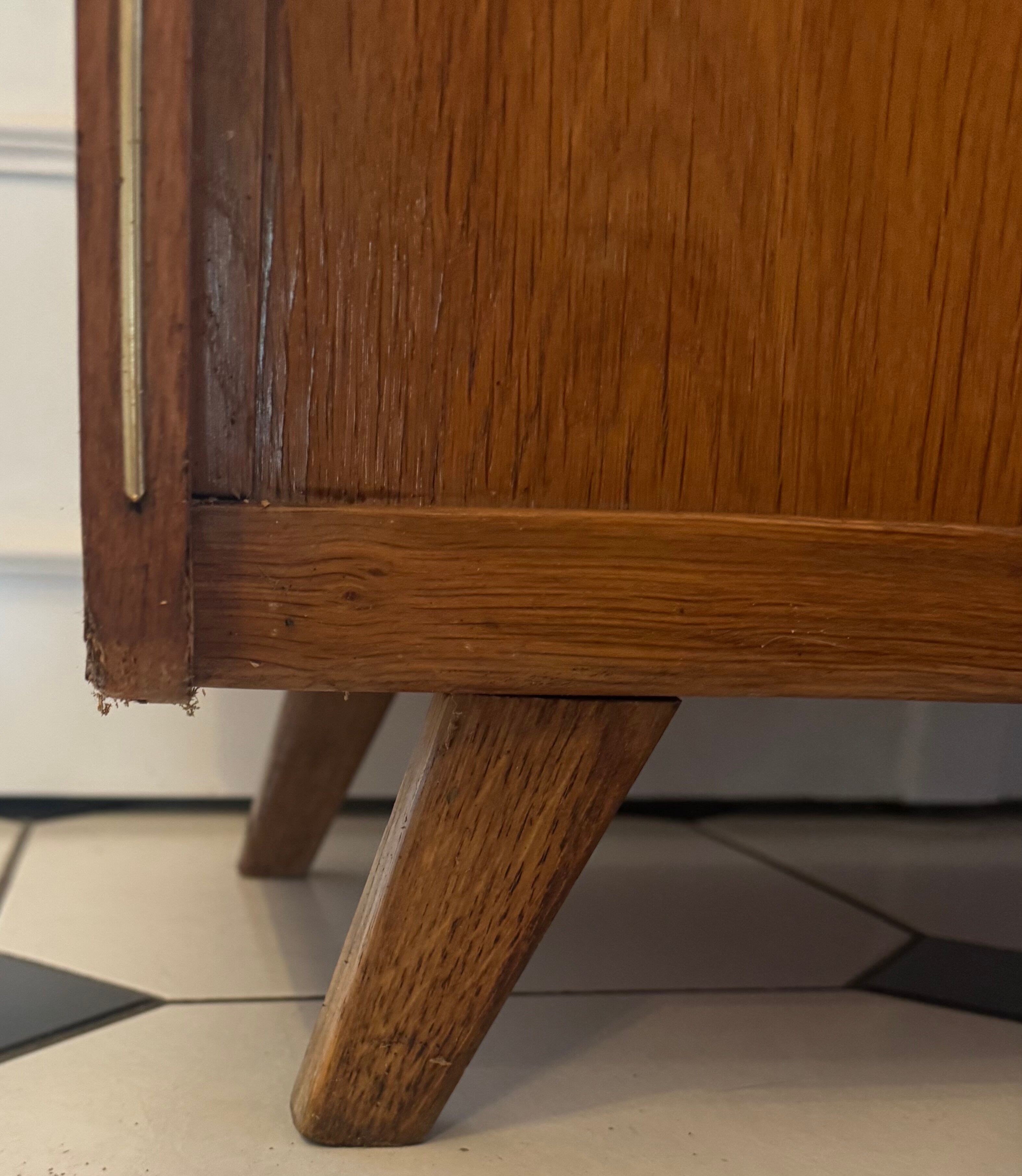 Vintage shoe cabinet with tapered legs