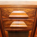 Sideboard from the 50s in burr walnut, stamped