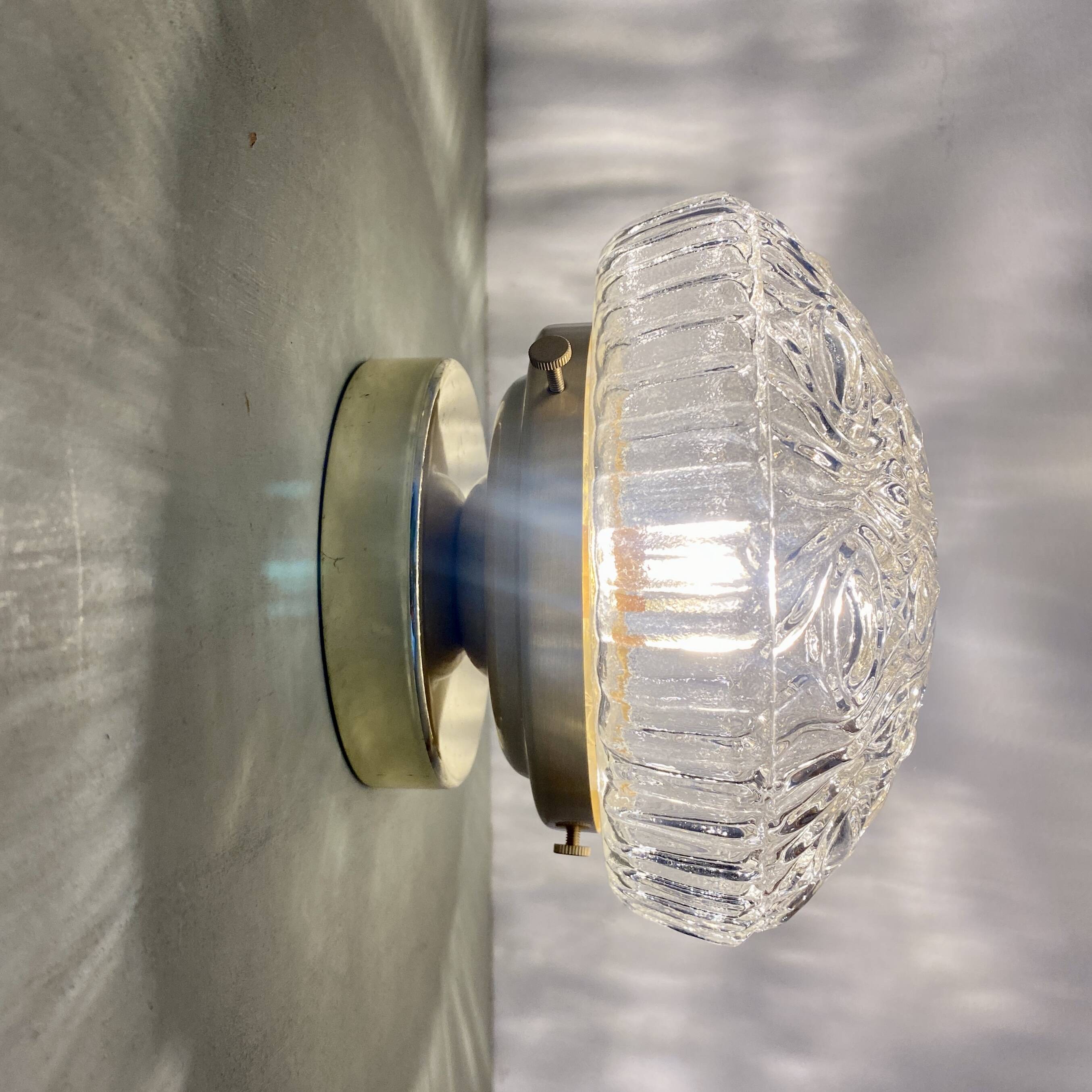Vintage round glass wall or ceiling light globe