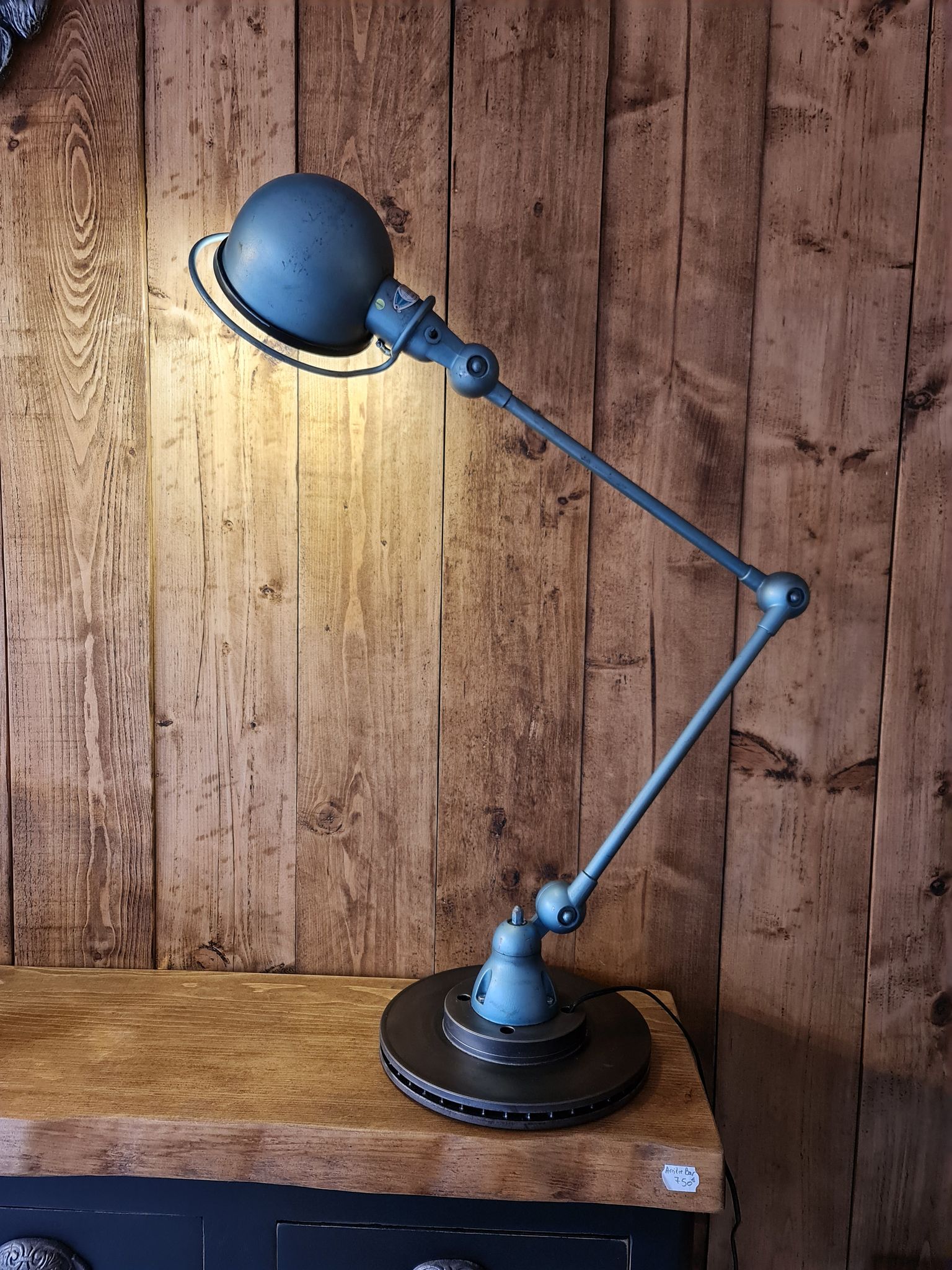 Blue jielde lamp two arms