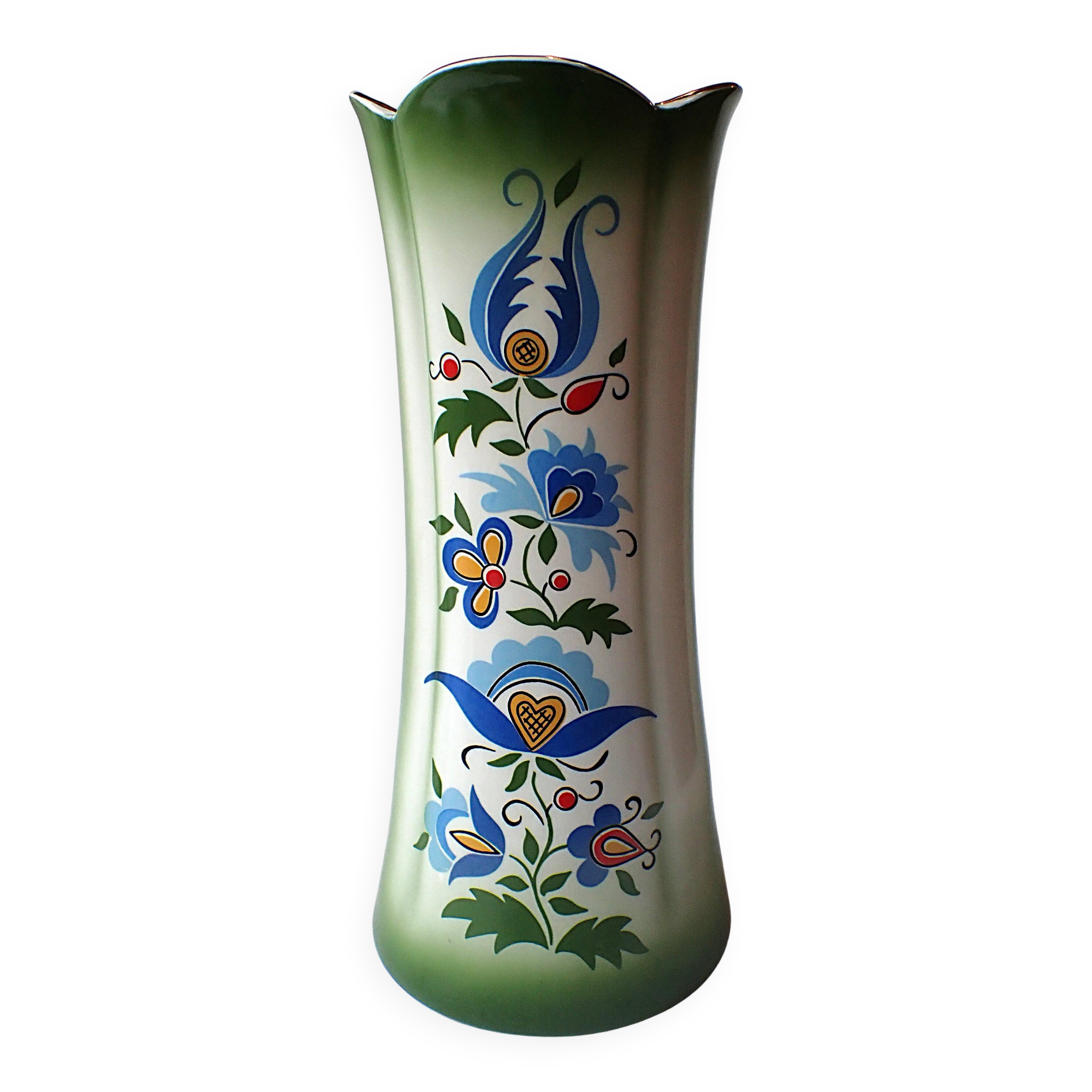 Large ceramic vase - Slavic folk decor - 1980s