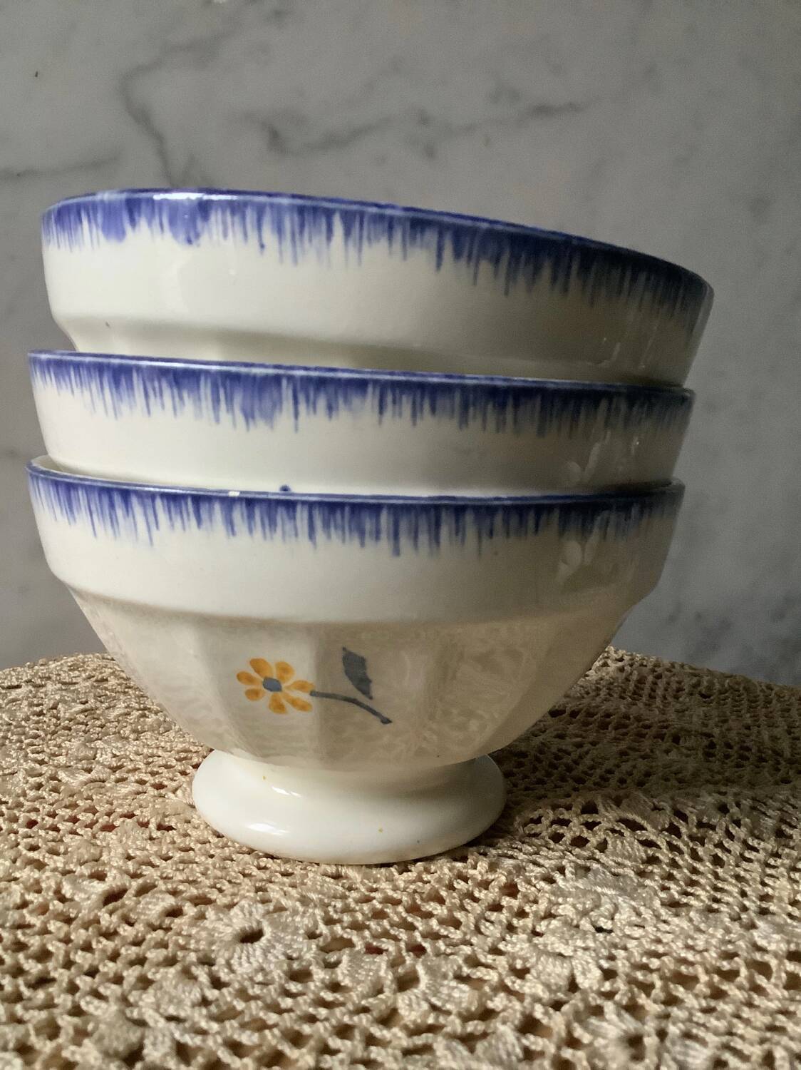 Lot 3 bols+3 assiettes Digoin Sarreguemines