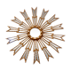 Mirror sun in gilded wood XXL facet mirror design year 60