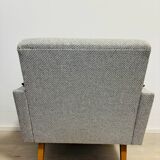 Fauteuil gris vintage de Tchécoslovaquie des années 1970