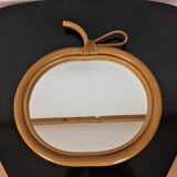 Mirror apple rattan 32 x 33 cm