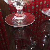 5 verres apéritifs gravé à pieds vintages