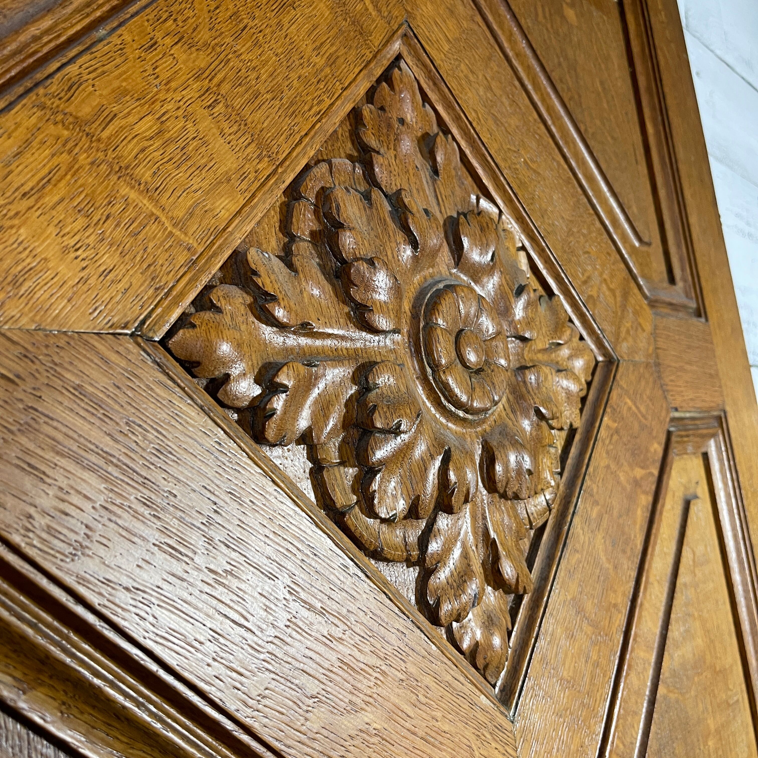Carved oak door