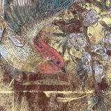 A.Bouverat Lacquered panel of Chinese inspiration hand painted 20th century