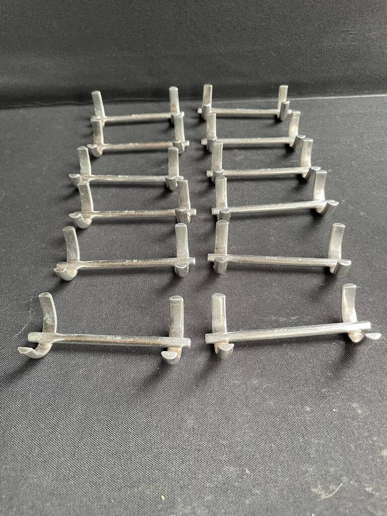 12 Ercuis knife holders Arceaux Art Deco model
