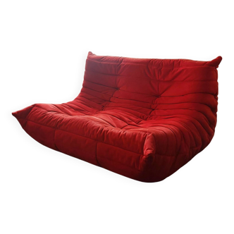 100% original - Banquette Togo 2 places - Ligne Roset – Alcantara rouge (Go