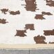 Tapis vintage surdimensionné fait main en laine 100 % crème et marron, 208x303 cm