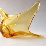 Amber crystal fruit bowl