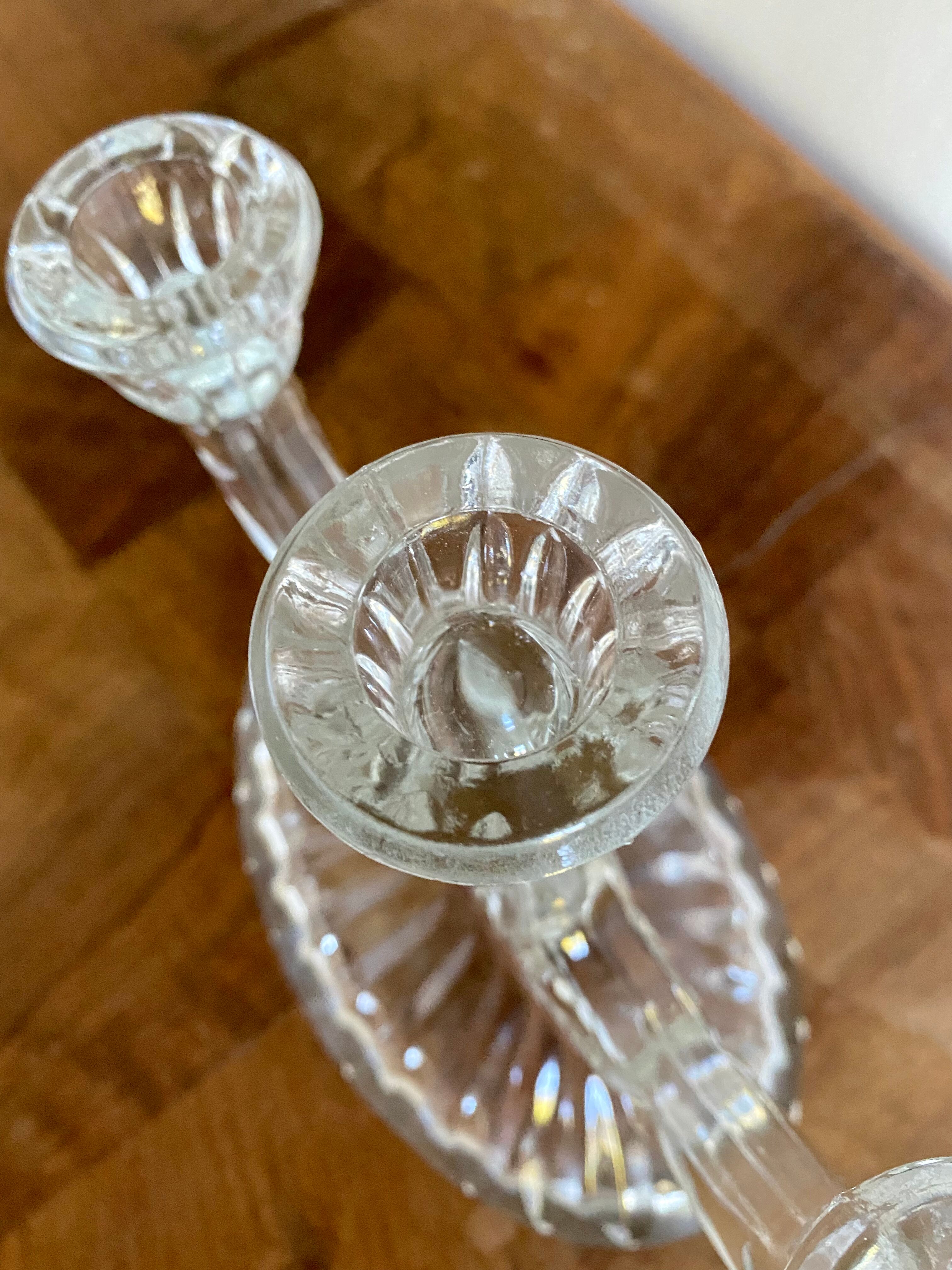 3-spoke glass candle holder